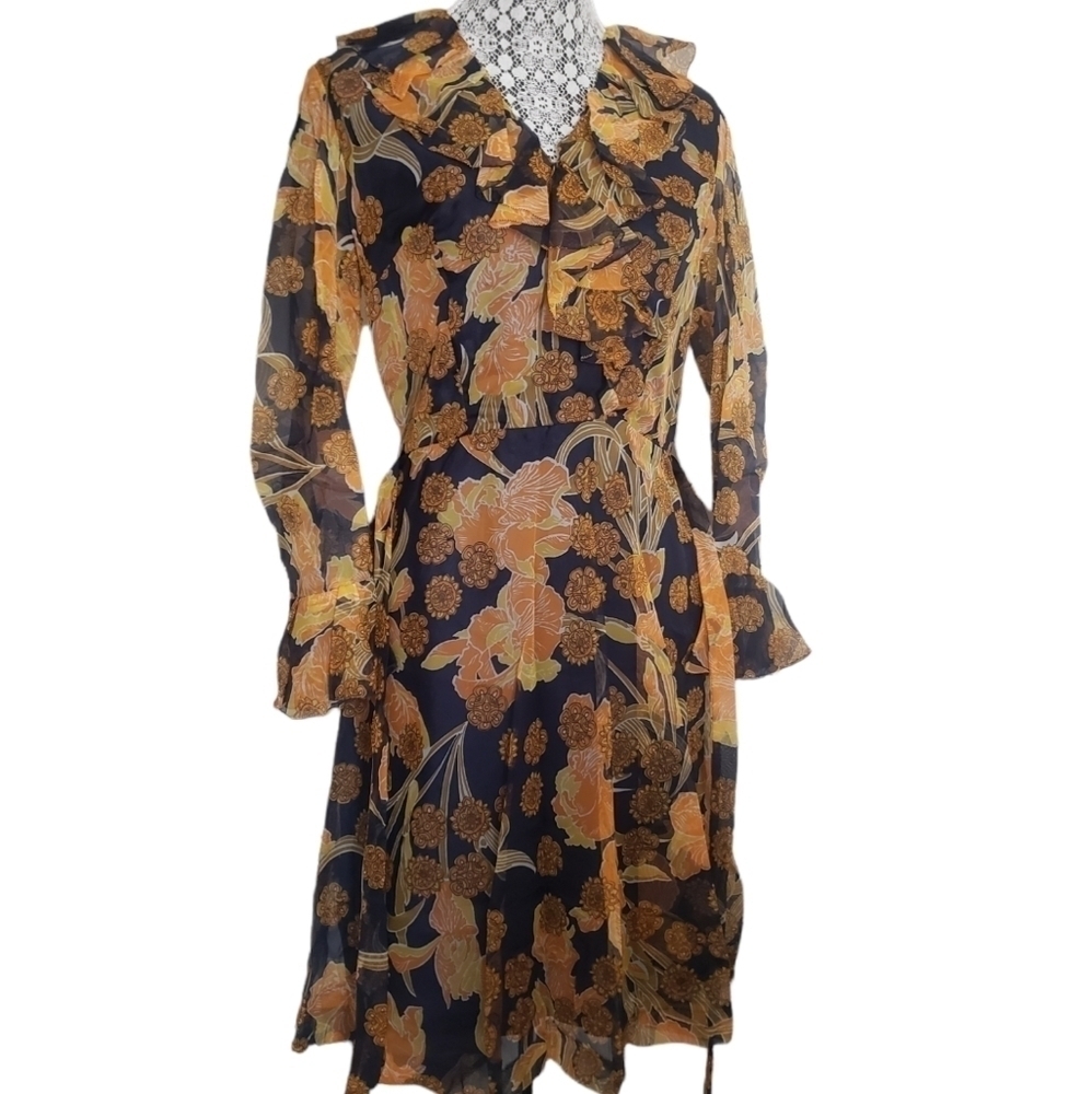 HP. VINTAGE Jean Pierre Floral Print Dress
